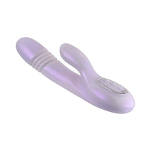 Vibrator rabbit PLAYBOY Bumping Bunny, cu funcții de penetrare automată și încălzire, 10 funcții de vibrație, mov