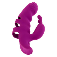 Vibrator rabbit pentru deget PLAYBOY Lend A Hand, pentru stimulare clitoris și punctul G, 7 funcții de vibrații, mov