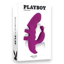 Vibrator rabbit pentru deget PLAYBOY Lend A Hand, pentru stimulare clitoris și punctul G, 7 funcții de vibrații, mov