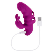 Vibrator rabbit pentru deget PLAYBOY Lend A Hand, pentru stimulare clitoris și punctul G, 7 funcții de vibrații, mov