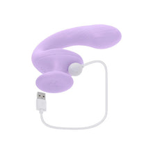 Vibrator dublu PLAYBOY Rev Me Up, cu mâner ergonomic, pentru stimulare clitoris și punctul G, 8 funcții de vibrație, mov