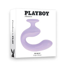 Vibrator dublu PLAYBOY Rev Me Up, cu mâner ergonomic, pentru stimulare clitoris și punctul G, 8 funcții de vibrație, mov