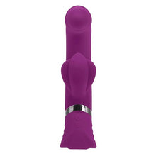 Vibrator rabbit PLAYBOY Tap That, pentru stimulare clitoris și punctul G, 10 funcții de mișcări ritmice, 10 funcții de vibrație, mov