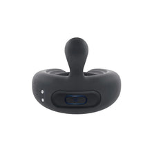 Inel vibrator pentru penis PLAYBOY Triple Play, control cu telecomandă, 9 funcții de vibrație, din silicon, rezistent la apă, negru