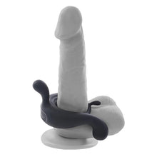 Inel vibrator pentru penis PLAYBOY Triple Play, control cu telecomandă, 9 funcții de vibrație, din silicon, rezistent la apă, negru