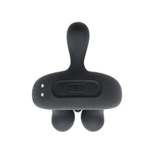 Inel vibrator pentru penis PLAYBOY Triple Play, control cu telecomandă, 9 funcții de vibrație, din silicon, rezistent la apă, negru