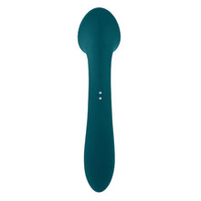 Vibrator dublu PLAYBOY True Indulgence, cu 9 funcții de simulare sex oral, 9 funcții de vibrație, rezistent la apă, verde