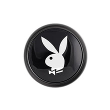 Plug anal PLAYBOY Tux - Large, din aluminiu, bază cu logo Playboy, lungime 9.5 cm, diametru 3.9 cm (mărime L), argintiu