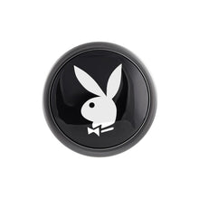 Plug anal PLAYBOY Tux - Small, din aluminiu, bază cu logo Playboy, lungime 7.3 cm, diametru 2.7 cm (mărime S), argintiu