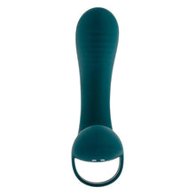 Vibrator dublu pentru deget PLAYBOY Wrapped Around Your Finger, 9 funcții de vibrație, rezistent la apă, verde