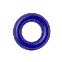 Set 3 inele pentru penis LOVETOY Power Plus Triple Donut Ring Set, din TPE, diametru 1.8 cm, culori albastru, alb și negru