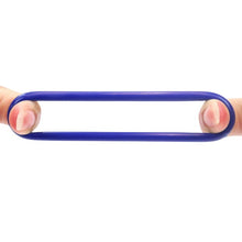 Set 3 inele pentru penis LOVETOY Power Plus Triple Donut Ring Set, din TPE, diametru 1.8 cm, culori albastru, alb și negru