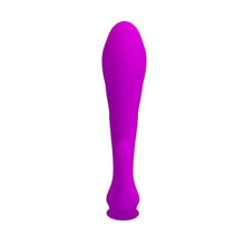 Dildo triplu PRETTY LOVE Edgar, pentru stimulare vaginală și anală, din silicon moale, lungime 11.5 cm, culoare mov