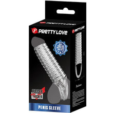 Manșon pentru penis PRETTY LOVE Hartman, cu inel pentru testicule, pentru îngroșare, stimulare și erecție, transparent