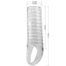 Manșon pentru penis PRETTY LOVE Hartman, cu inel pentru testicule, pentru îngroșare, stimulare și erecție, transparent