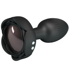 Vibrator anal PRETTY LOVE Olman, bază cu lumini LED, 10 funcții de vibrație, rezistent la apă, diametru 3 cm, negru