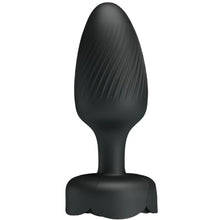 Vibrator anal PRETTY LOVE Olman, bază cu lumini LED, 10 funcții de vibrație, rezistent la apă, diametru 3 cm, negru