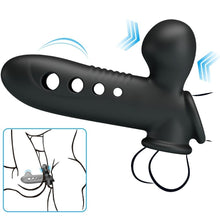Manșon gonflabil PRETTY LOVE Airbag Crane, pentru îngroșarea penisului, întârzierea ejaculării și stimulare, din silicon, negru