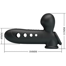 Manșon gonflabil PRETTY LOVE Airbag Crane, pentru îngroșarea penisului, întârzierea ejaculării și stimulare, din silicon, negru
