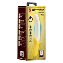 Vibrator PRETTY LOVE Banana Geek, în formă de banană, 3 funcții de penetrare automată, 7 funcții de vibrație, galben
