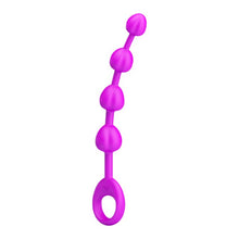 Rozariu anal PRETTY LOVE Beeds, cu inel pentru extracție ușoară, lungime 19.5 cm, diametre progresive 1.7 – 2.3 cm, mov
