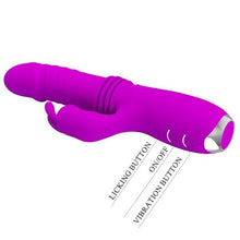 Vibrator rabbit PRETTY LOVE Dorothy, 3 funcții de penetrare automată, 12 funcții de vibrație, rezistent la apă, mov