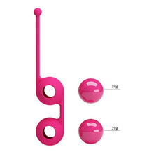 Bile kegel PRETTY LOVE Kegel Tighten Up III, acoperite cu silicon, pentru tonifierea mușchilor pelvieni, roz