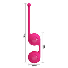 Bile kegel PRETTY LOVE Kegel Tighten Up III, acoperite cu silicon, pentru tonifierea mușchilor pelvieni, roz