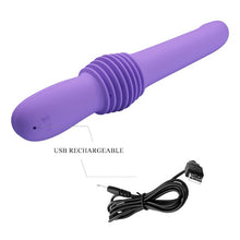 Vibrator PRETTY LOVE Pazuzu, cu 3 funcții de penetrare automată, rezistent la apă, lungime 29.2 - 36.2 cm, culoare mov
