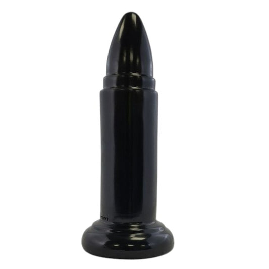 Plug anal PROWLER RED 9" Rocket Black, din TPE moale, în formă de glonț, lungime 23 cm, diametru 5.6 cm, negru
