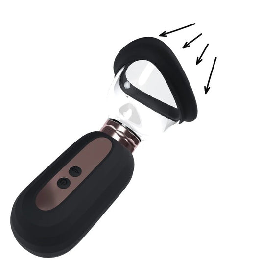 Pompă electrică PUMPED Dazzling Vulva & Breast Pump, pentru stimularea zonelor erogene feminine, culoare negru