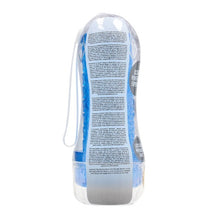 Masturbator manual REALROCK Crystal Clear Easy Rider, texturat pentru stimulare intensă, din TPE, rezistent la apă, albastru