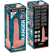 Dildo ROCK ARMY Liquid Silicone Ranger, bază cu ventuză pentru fixare, din silicon hipoalergenic, lungime 22 cm, culoarea pielii