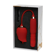 Stimulator dublu pentru clitoris ROUGE VELVET Aurora, 10 funcții de rotație, simulare sex oral și vibrații ultra-puternice, roșu