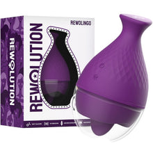 Stimulator clitoris Rewolution REWOLINGO, cu funcție de simulare sex oral, 10 funcții de vibrație, rezistent la apă IPX6, culoarea mov