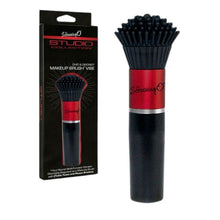 Aparat de masaj SCREAMING O Makeup Brush Vibe, în formă de pensulă, pentru clitoris și zone erogene, 4 viteze, negru cu roșu