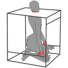 Cabină de sex SECRET DOME Bukkake Black & Red, mobilier pentru jocuri erotice BDSM, cu saltea și cătușe, negru cu roșu