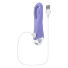 Vibrator SELOPA In A Flap, din silicon, 10 funcții de lovituri ritmice, rezistent la apă, lungime 15 cm, culoare mov