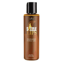 Gel comestibil SENSUVA Sizzle Lips SALTED CARAMEL, cu efect de încălzire, gust de caramel sărat, 125 ml