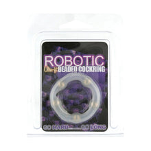 Inel pentru penis SEVEN CREATIONS Robotic Beaded Cockring, din silicon, design cu bile pentru stimulare, transparent
