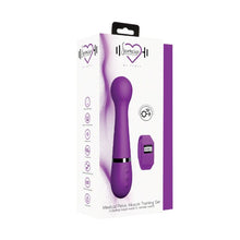 Vibrator wand SEXERCISE Pelvic Muscle Training Set, pentru exerciții kegel, 10 funcții de vibrație, control prin telecomandă tip ceas, mov