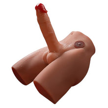 Masturbator anal gay SHEQU Jason, torso cu dildo atașat de 17 cm, funcție de penetrare automată, 7 funcții de vibrație