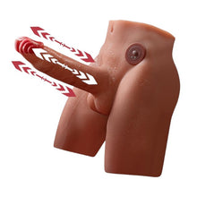 Masturbator anal gay SHEQU Jason, torso cu dildo atașat de 17 cm, funcție de penetrare automată, 7 funcții de vibrație