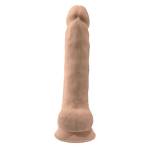 Dildo SILEX-D 15” Model 1, design realist cu testicule, reactiv la căldură, bază cu ventuză, lungime 38 cm, culoarea pielii