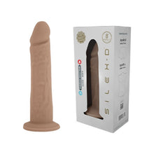 Dildo SILEX-D 8” Model 2, design realist, reactiv la căldură, bază cu ventuză pentru fixare, lungime 20.3 cm, culoarea pielii