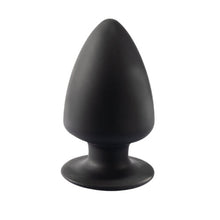 Plug anal SILEX-D S Plug Model 1, din silicon premium, reactiv la căldură, lungime 8.5 cm, diametru 5.2 cm, negru (mărime S)