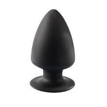 Plug anal SILEX-D M Plug Model 1, din silicon premium, reactiv la căldură, lungime 11 cm, diametru 6.2 cm, negru (mărime M)