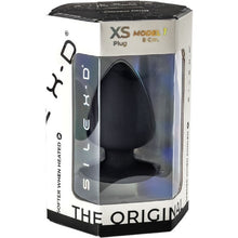 Plug anal SILEX-D XS Plug Model 1, din silicon premium, reactiv la căldură, lungime 8 cm, diametru 4.5 cm, negru (mărime XS)
