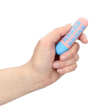 Vibrator bullet S-LINE Bone to be Wild, pentru stimularea clitorisului, design cu cranii, 10 funcții de vibrație, roz cu albastru