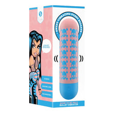 Vibrator bullet S-LINE Bone to be Wild, pentru stimularea clitorisului, design cu cranii, 10 funcții de vibrație, roz cu albastru